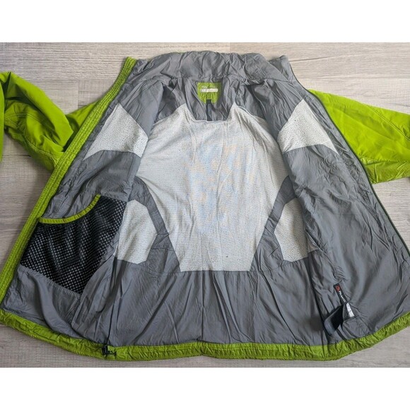 Marmot Insulated Nylon Jacket Size S Mens Full Zip Stand Collar Zip Pocket Green - Picture 4 of 11